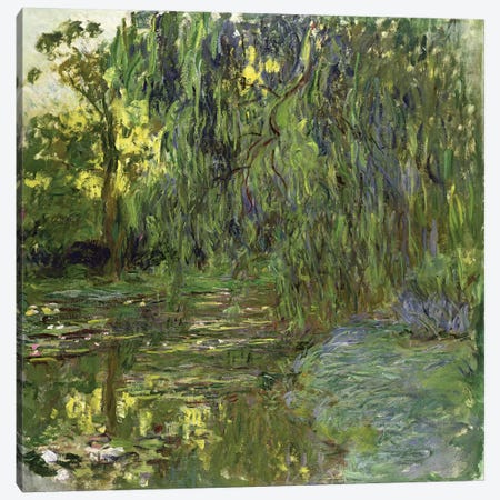 Weeping Willows, The Waterlily Pond at Giverny, c.1918  Canvas Print #BMN2576} by Claude Monet Canvas Print