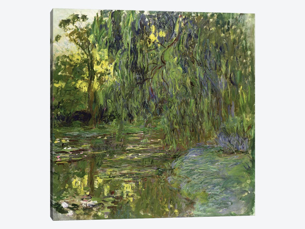 Weeping Willows, The Waterlily Pond at Giverny, c.1918  by Claude Monet 1-piece Canvas Art