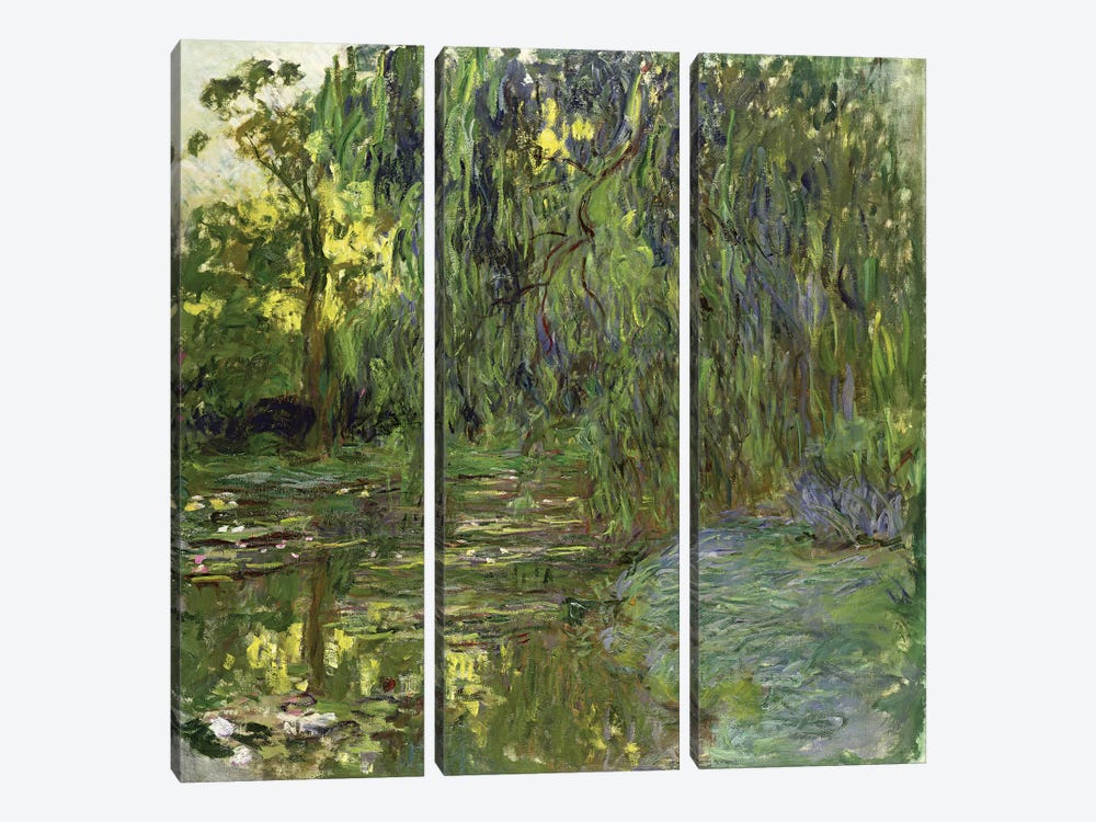 Weeping Willows, The Waterlily Pond at Giverny, c.1918  3-piece Canvas Artwork