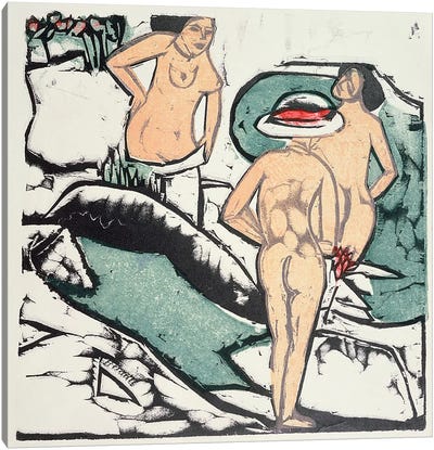 Nude Women  Canvas Art Print - Expressionism Art