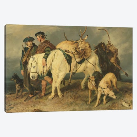The Deerstalkers' Return, 1827  Canvas Print #BMN2588} by Sir Edwin Landseer Canvas Print