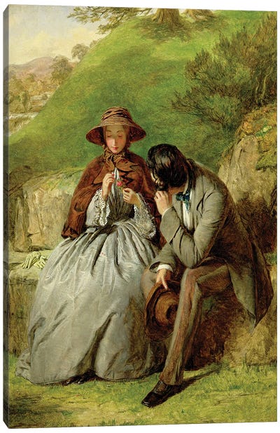 Lovers, 1855  Canvas Art Print
