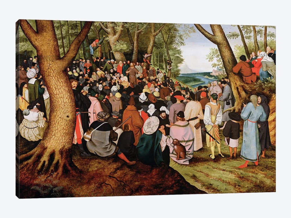 Landscape with St. John the Baptist Preaching  by Pieter Brueghel the Younger 1-piece Canvas Art Print