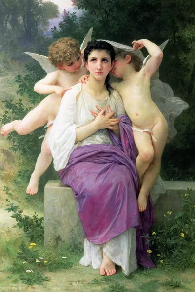 Neoclassicism: The Heart's Awakening, 1892  by William-Adolphe Bouguereau