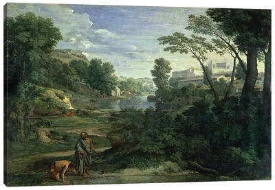 Landscape with Diogenes, 1648  Canvas Art Print