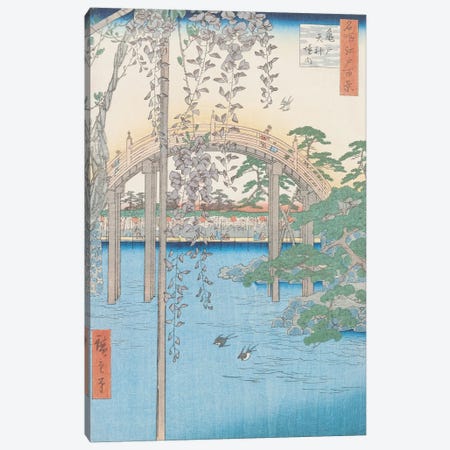 Kameido Tenjin keidai (Inside Kameido Tenjin Shrine) Canvas Print #BMN2605} by Utagawa Hiroshige Canvas Print