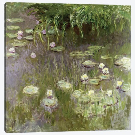Waterlilies at Midday, 1918  Canvas Print #BMN2606} by Claude Monet Art Print
