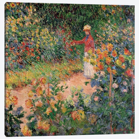 Garden at Giverny, 1895  Canvas Print #BMN2607} by Claude Monet Art Print