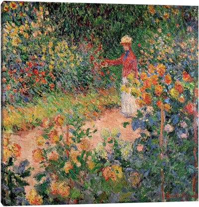 Garden at Giverny, 1895  Canvas Art Print - Claude Monet