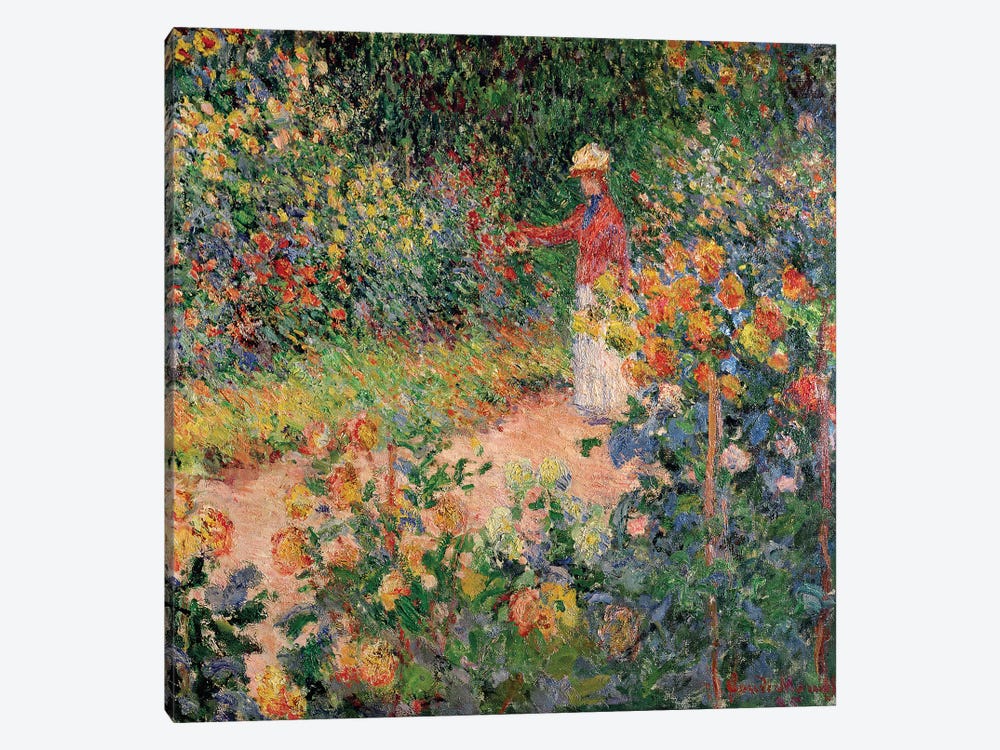 Garden at Giverny, 1895  by Claude Monet 1-piece Canvas Art
