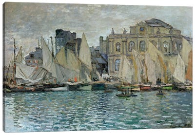 View of Le Havre, 1873  Canvas Art Print - Boat Art