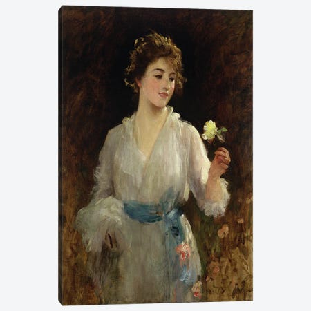 The Yellow Rose  Canvas Print #BMN2622} by Sir Samuel Luke Fildes Canvas Art
