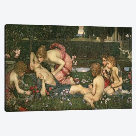 The Awakening of Adonis, 1899  Canvas Print #BMN2626} by John William Waterhouse Canvas Art Print