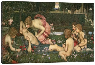The Awakening of Adonis, 1899  Canvas Art Print - John William Waterhouse
