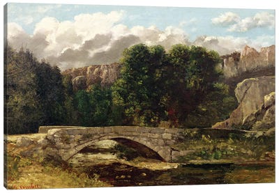 The Pont de Fleurie, Switzerland, 1873  Canvas Art Print
