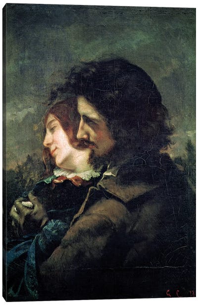 The Happy Lovers, 1844  Canvas Art Print - Gustave Courbet