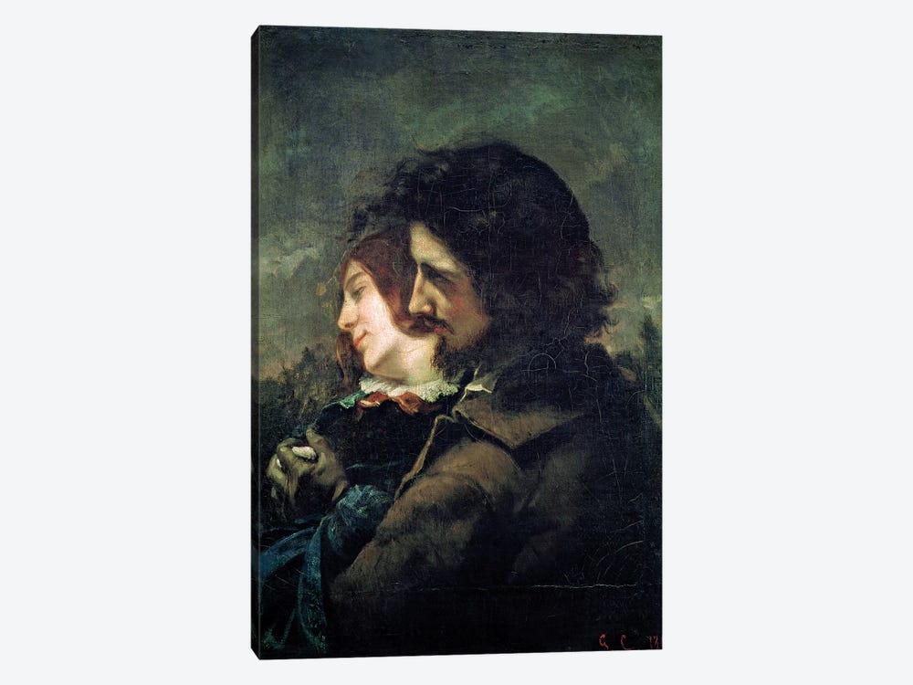 The Happy Lovers, 1844  by Gustave Courbet 1-piece Canvas Print