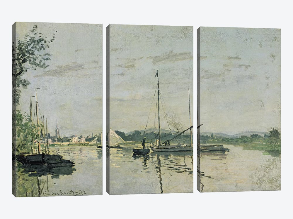 Argenteuil, 1872  by Claude Monet 3-piece Canvas Artwork
