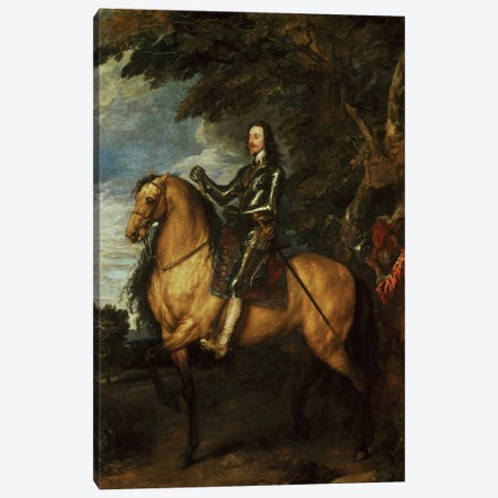 Equestrian Portrait of Charles I  Canvas Print #BMN263} by Sir Anthony van Dyck Canvas Art