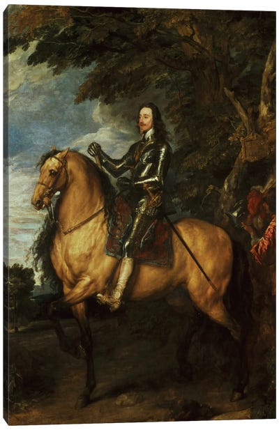 Equestrian Portrait of Charles I  Canvas Art Print
