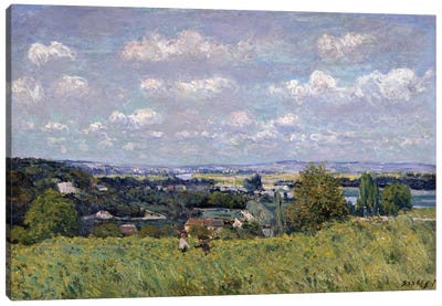 The Valley of the Seine at Saint-Cloud, 1875  Canvas Art Print - Alfred Sisley