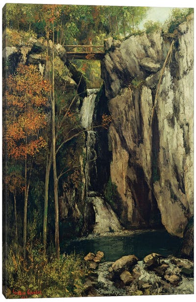 The Chasm at Conches, 1864  Canvas Art Print - Gustave Courbet