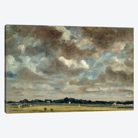 Extensive Landscape with Grey Clouds, c.1821  Canvas Print #BMN2648} by John Constable Canvas Wall Art