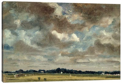 Extensive Landscape with Grey Clouds, c.1821  Canvas Art Print - John Constable
