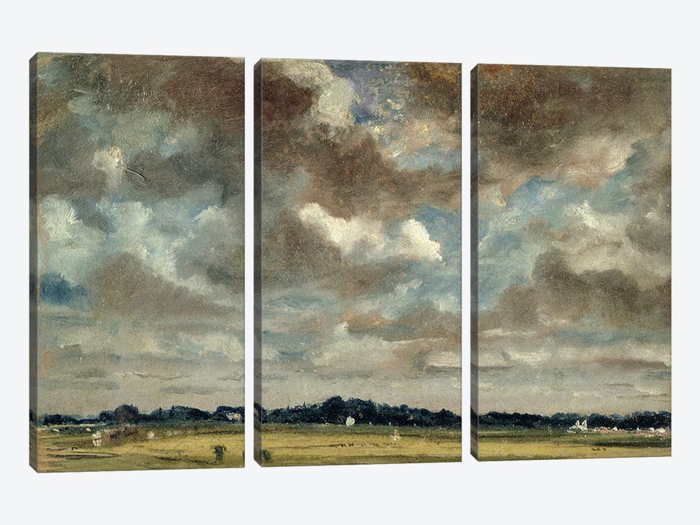 Extensive Landscape with Grey Clouds, c.1821  3-piece Canvas Print