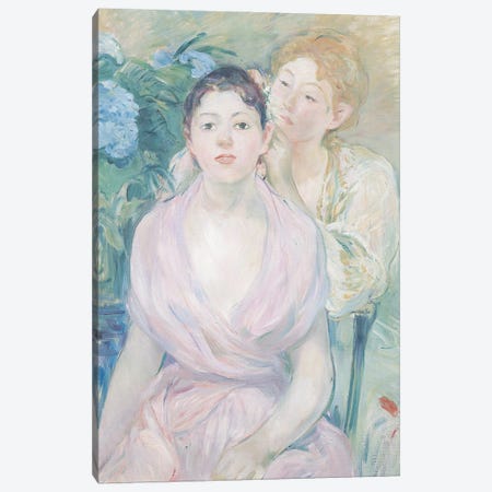 The Hortensia, or The Two Sisters, 1894  Canvas Print #BMN264} by Berthe Morisot Canvas Art Print