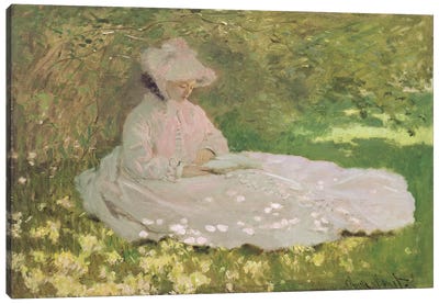 Springtime, 1872  Canvas Art Print - Claude Monet