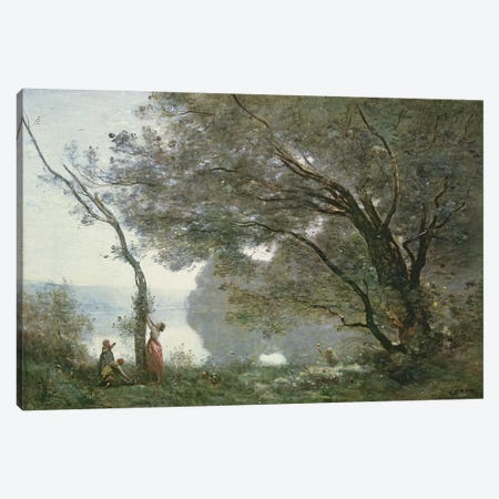 Souvenir de Mortefontaine, 1864  Canvas Print #BMN2659} by Jean-Baptiste-Camille Corot Canvas Print