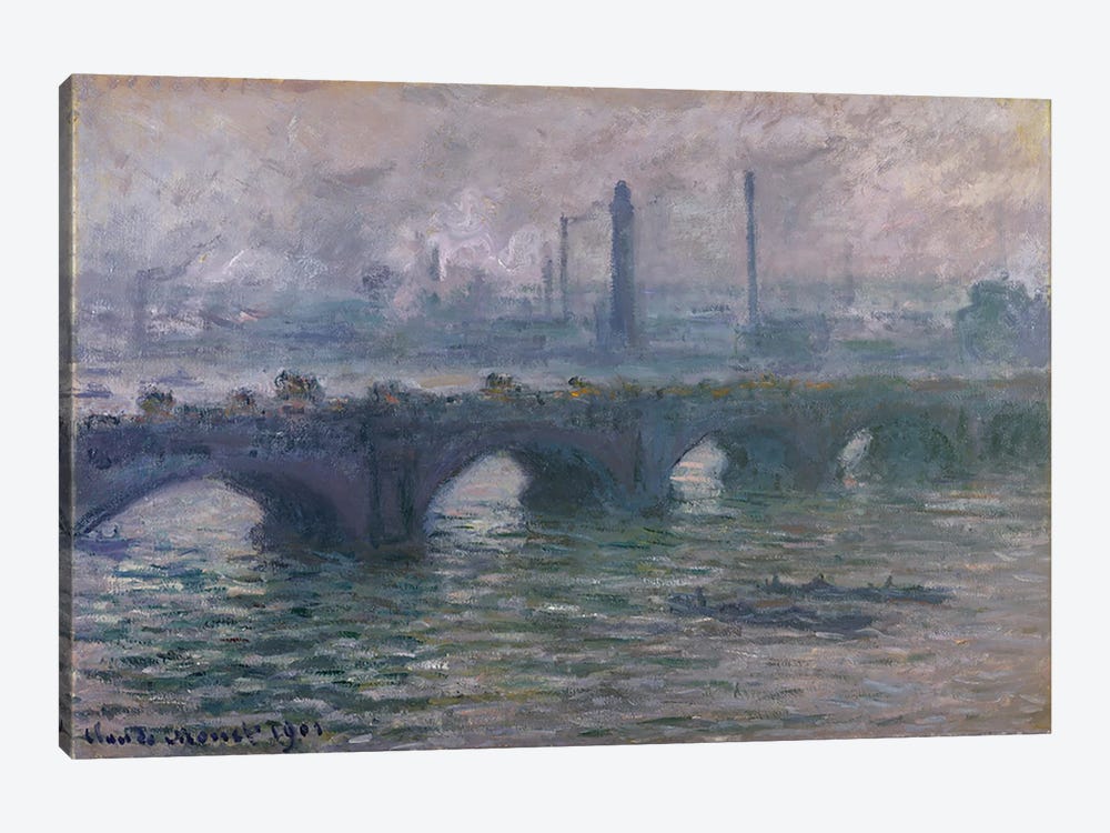Waterloo Bridge, 1901 1-piece Canvas Print
