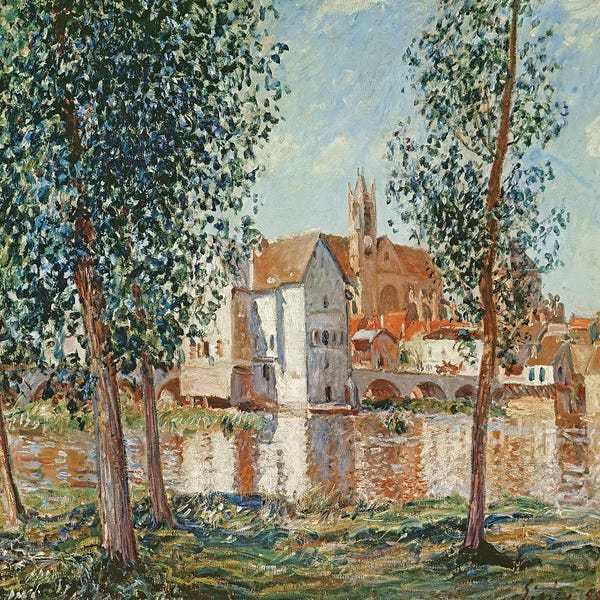 Impressionism: The Loing at Moret, September Morning  by Alfred Sisley