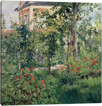 The Garden at Bellevue, 1880  Canvas Art Print - Edouard Manet