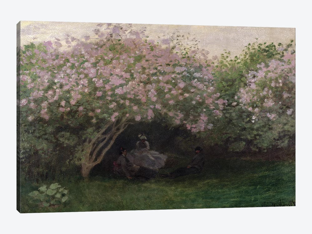 Lilacs, Grey Weather, 1872  by Claude Monet 1-piece Canvas Print