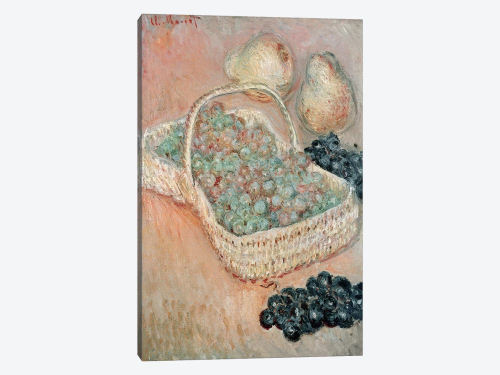 The Basket of Grapes, 1884  by Claude Monet 1-piece Canvas Wall Art