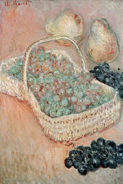 Claude Monet: The Basket of Grapes, 1884  by Claude Monet