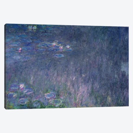 Waterlilies: Reflections of Trees, detail from the left hand side, 1915-26  Canvas Print #BMN2668} by Claude Monet Canvas Art