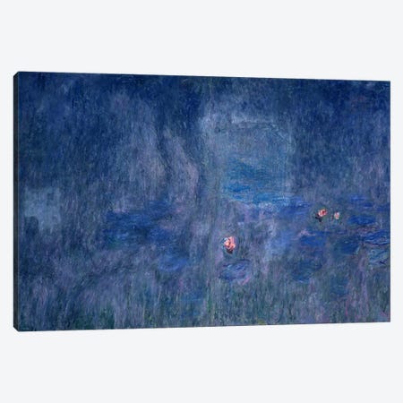 Waterlilies: Reflections of Trees, detail from the central section, 1915-26  Canvas Print #BMN2669} by Claude Monet Canvas Wall Art