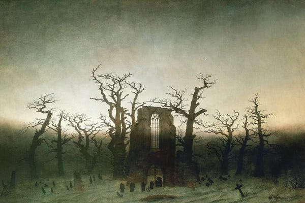 Caspar David Friedrich: The Abbey In The Oakwood, 1810  by Caspar David Friedrich