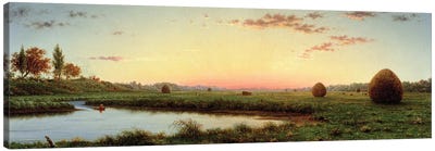 Haystacks on the Newburyport Marshes, 1862  Canvas Art Print