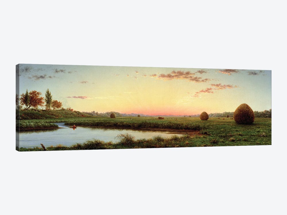 Haystacks on the Newburyport Marshes, 1862  by Martin Johnson Heade 1-piece Canvas Artwork