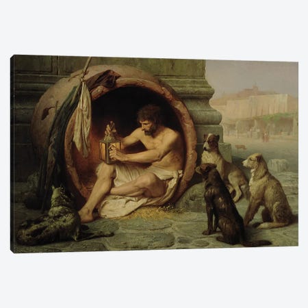 Diogenes, 1860  Canvas Print #BMN2674} by Jean Leon Gerome Canvas Art