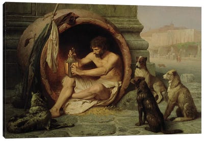 Diogenes, 1860  Canvas Art Print