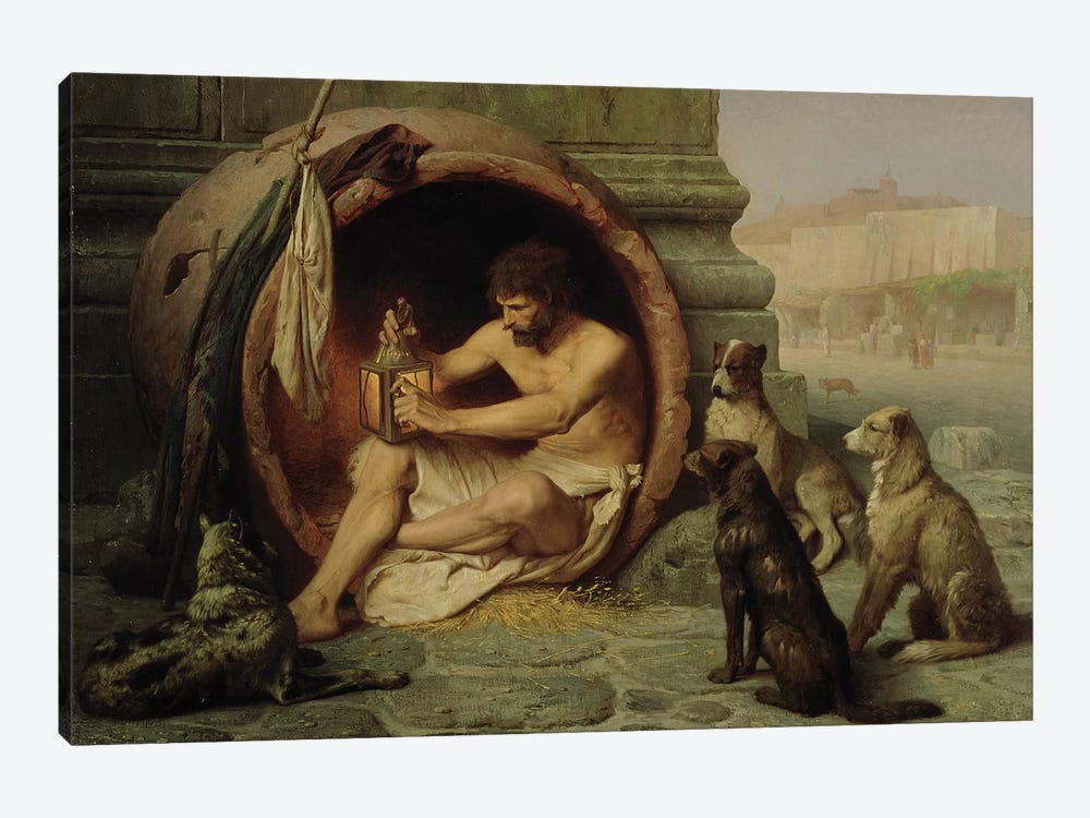 Diogenes, 1860  by Jean Leon Gerome 1-piece Canvas Art