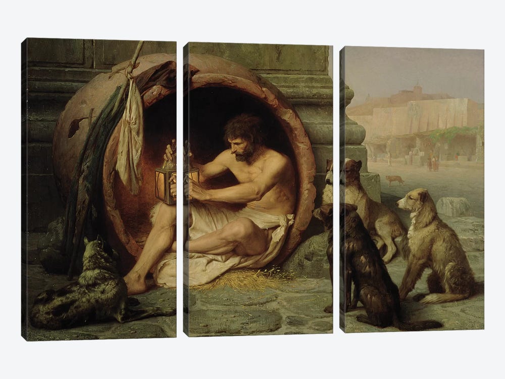 Diogenes, 1860  by Jean Leon Gerome 3-piece Canvas Artwork