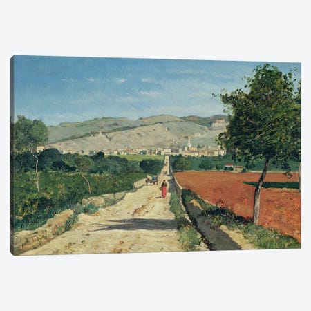 Landscape in Provence. View from Saint-Saturnin-d'Apt, 1867  Canvas Print #BMN2680} by Paul Camille Guigou Canvas Wall Art