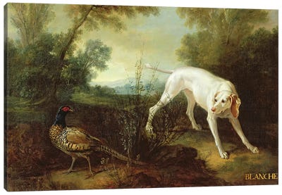 Blanche, Bitch of the Royal Hunting Pack  Canvas Art Print