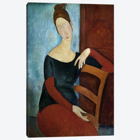 The Artist's Wife  Canvas Print #BMN2703} by Amedeo Modigliani Canvas Art Print